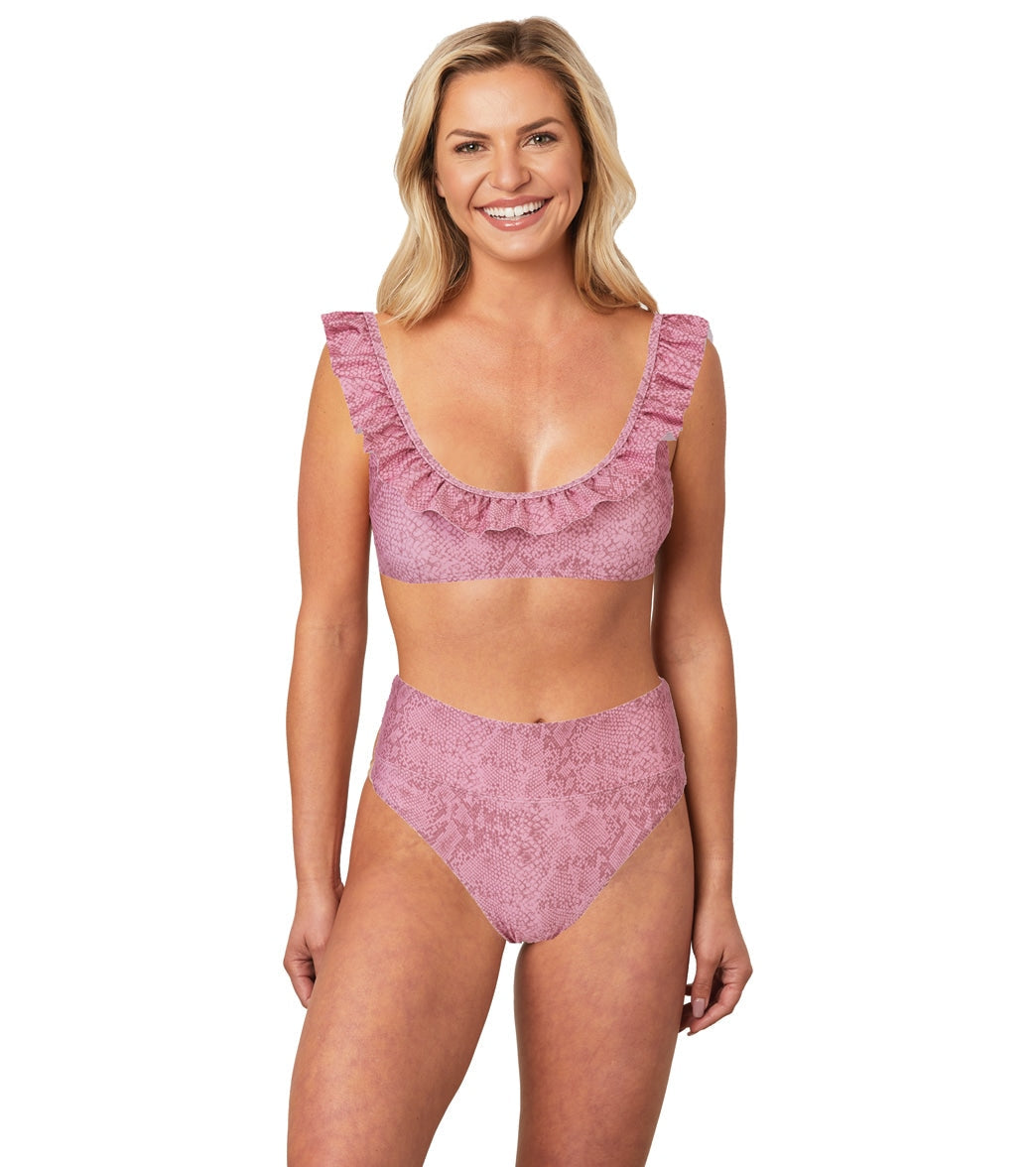 Splendid Women's Charmer Ruffle Bikini Top