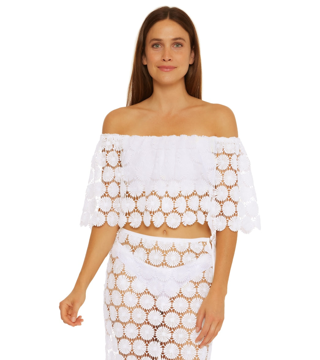 Trina Turk Women's Bardot Off The Shoulder Crop Top