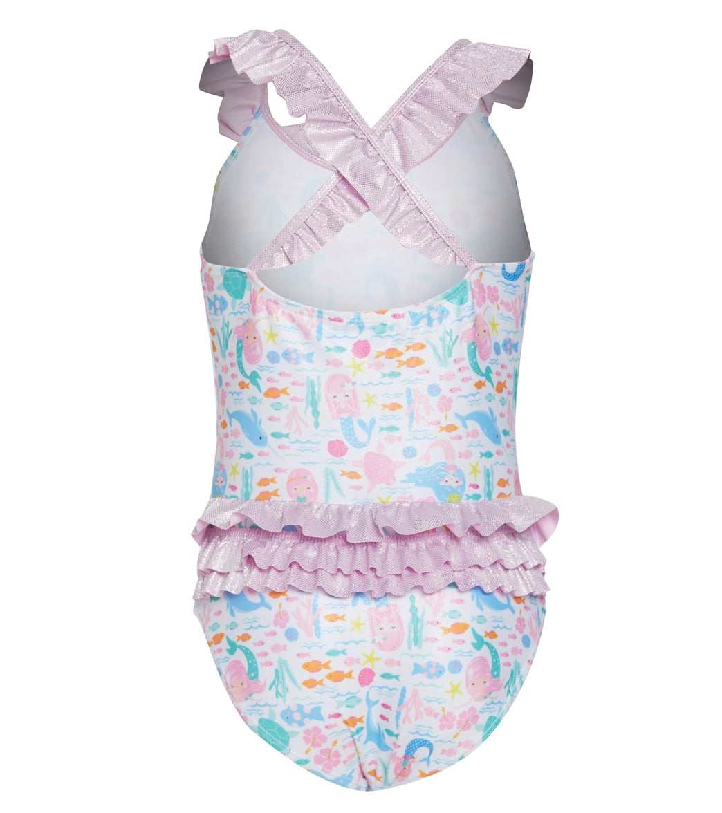 Flap Happy Girls' Fantasea Mermaids Mindy UPF 50+ One Piece Swimsuit (Baby, Toddler, Little Kid)