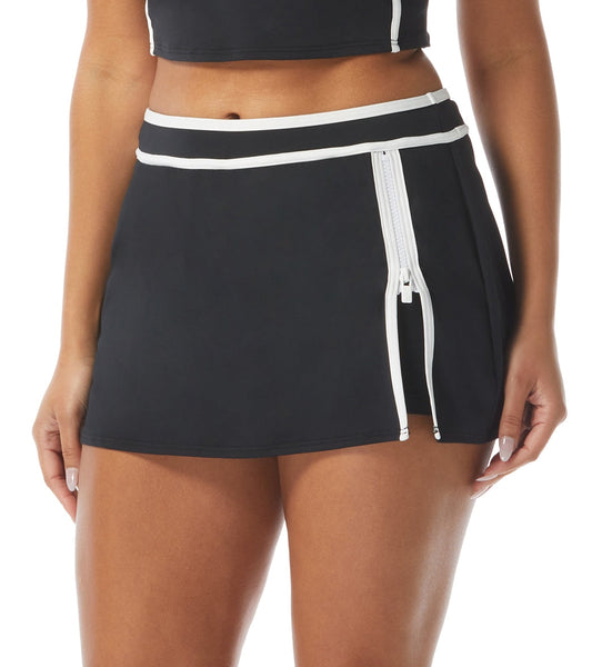 Beach House Women's Piping Solid Excel Swim Skort