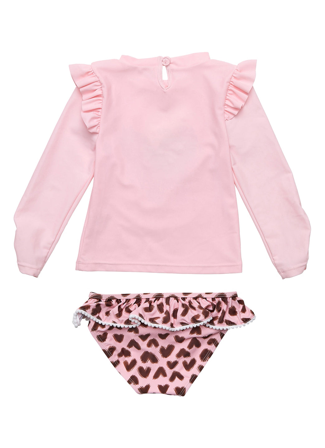 Snapper Rock Girls' Wild Love Long Sleeve Rash Guard Set (Baby, Toddler, Little Kid)