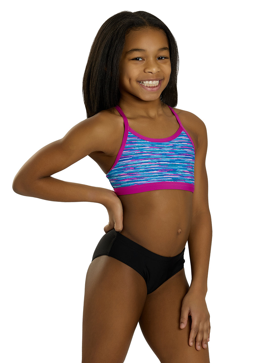 TYR Girls' Sunray Trinity Bikini Top (Big Kid)