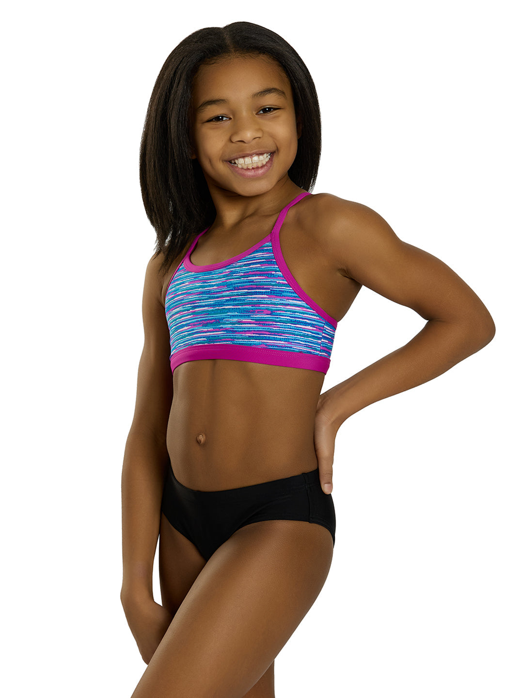 TYR Girls' Sunray Trinity Bikini Top (Big Kid)