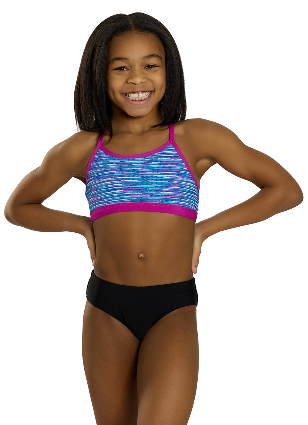 TYR Girls' Sunray Trinity Bikini Top (Big Kid)