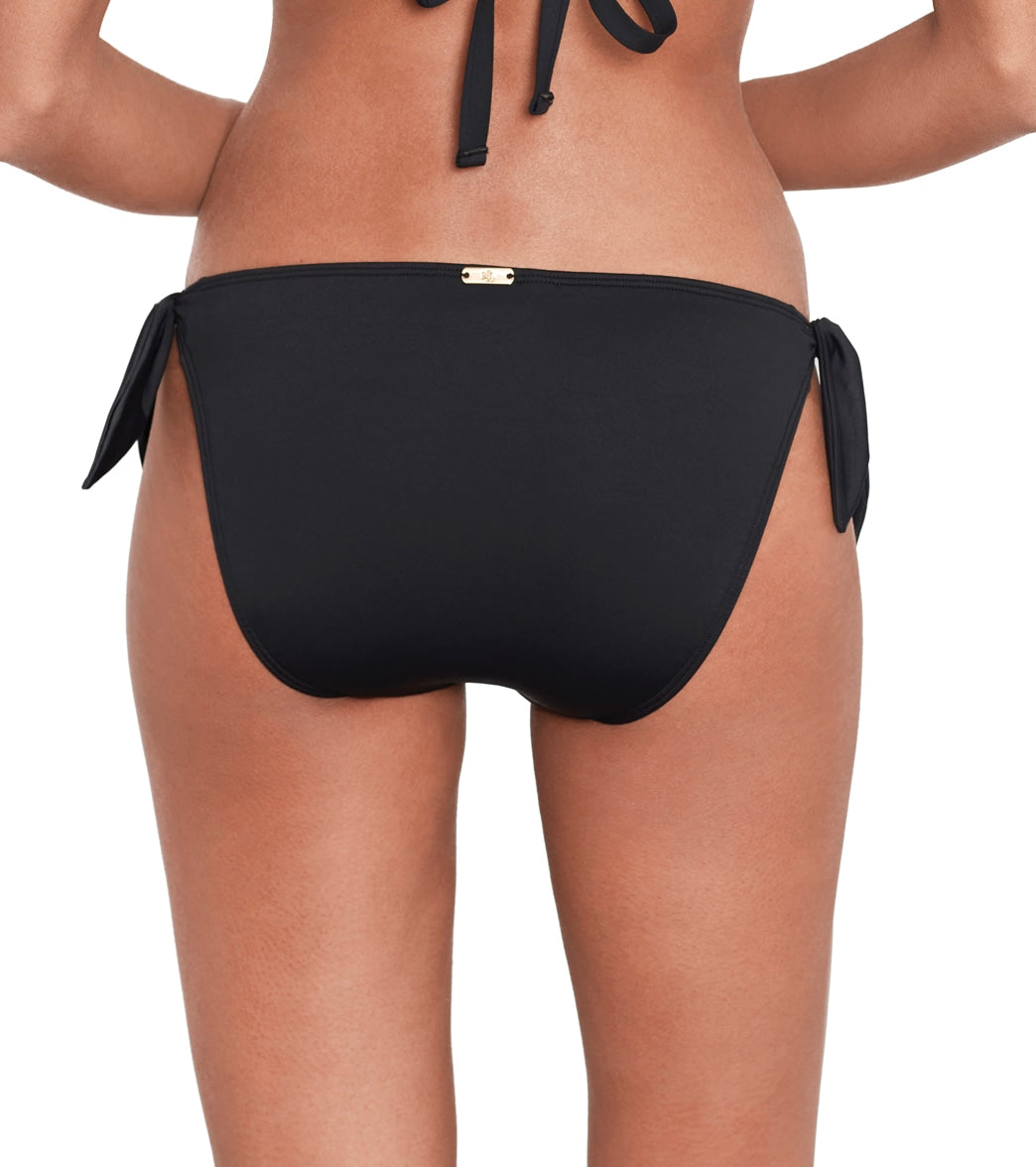 Ralph Lauren Women's Beach Club Solids Side Tie Scoop Bikini Bottom