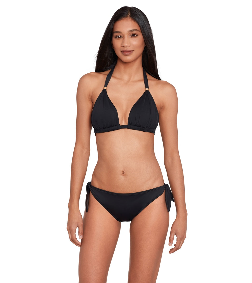 Ralph Lauren Women's Beach Club Solids Side Tie Scoop Bikini Bottom
