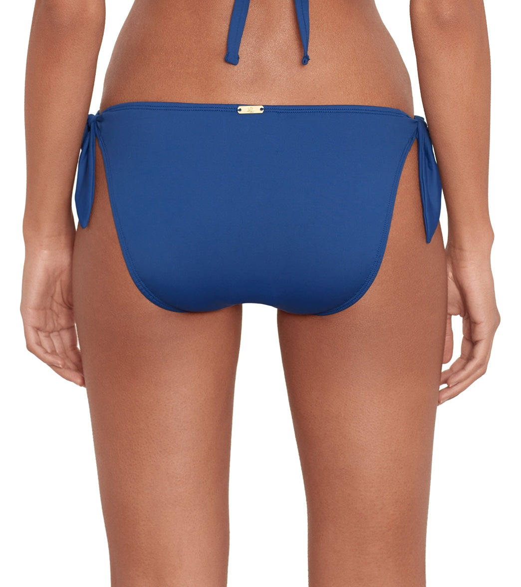 Ralph Lauren Women's Beach Club Solids Side Tie Scoop Bikini Bottom