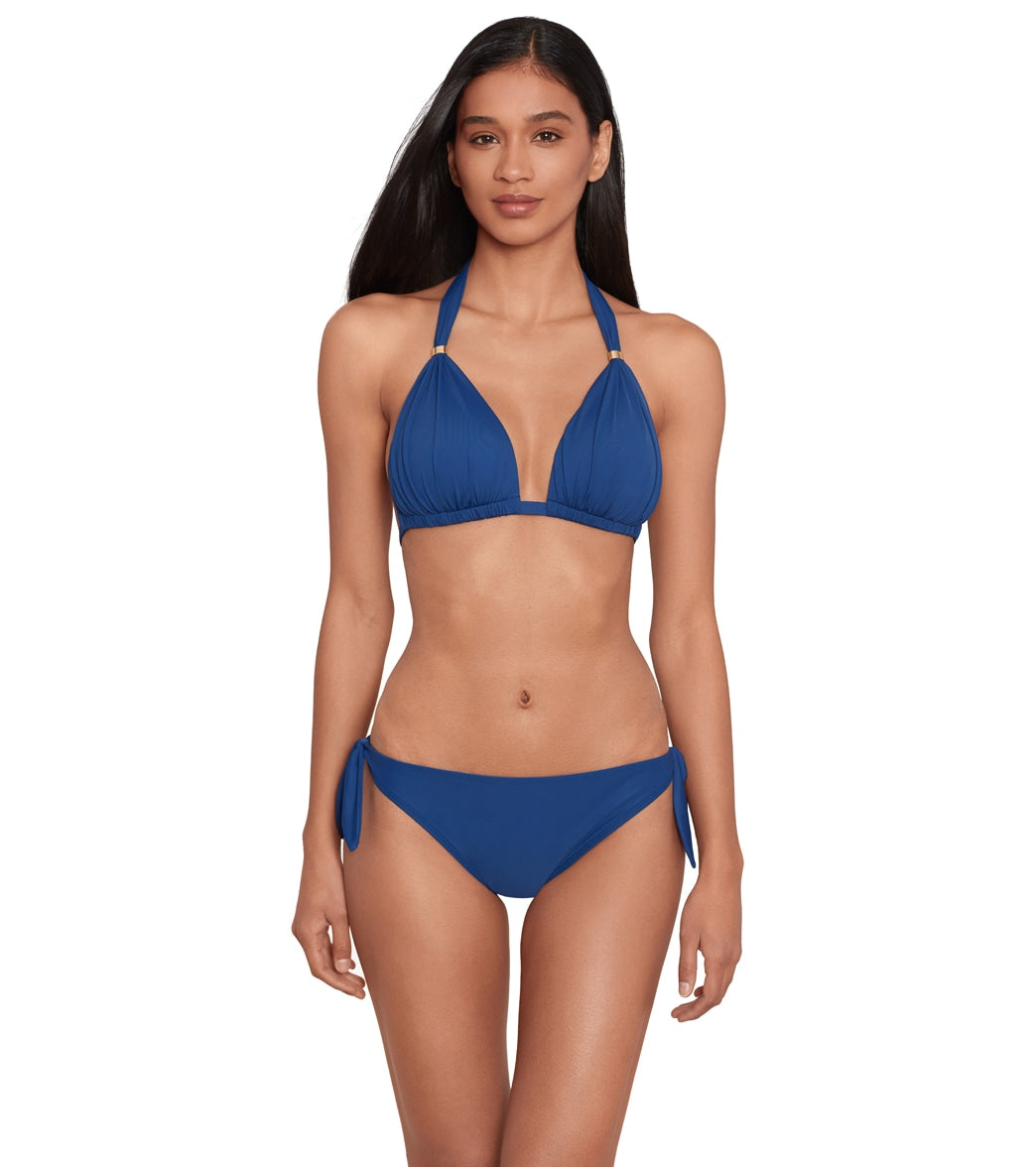 Ralph Lauren Women's Beach Club Solids Side Tie Scoop Bikini Bottom