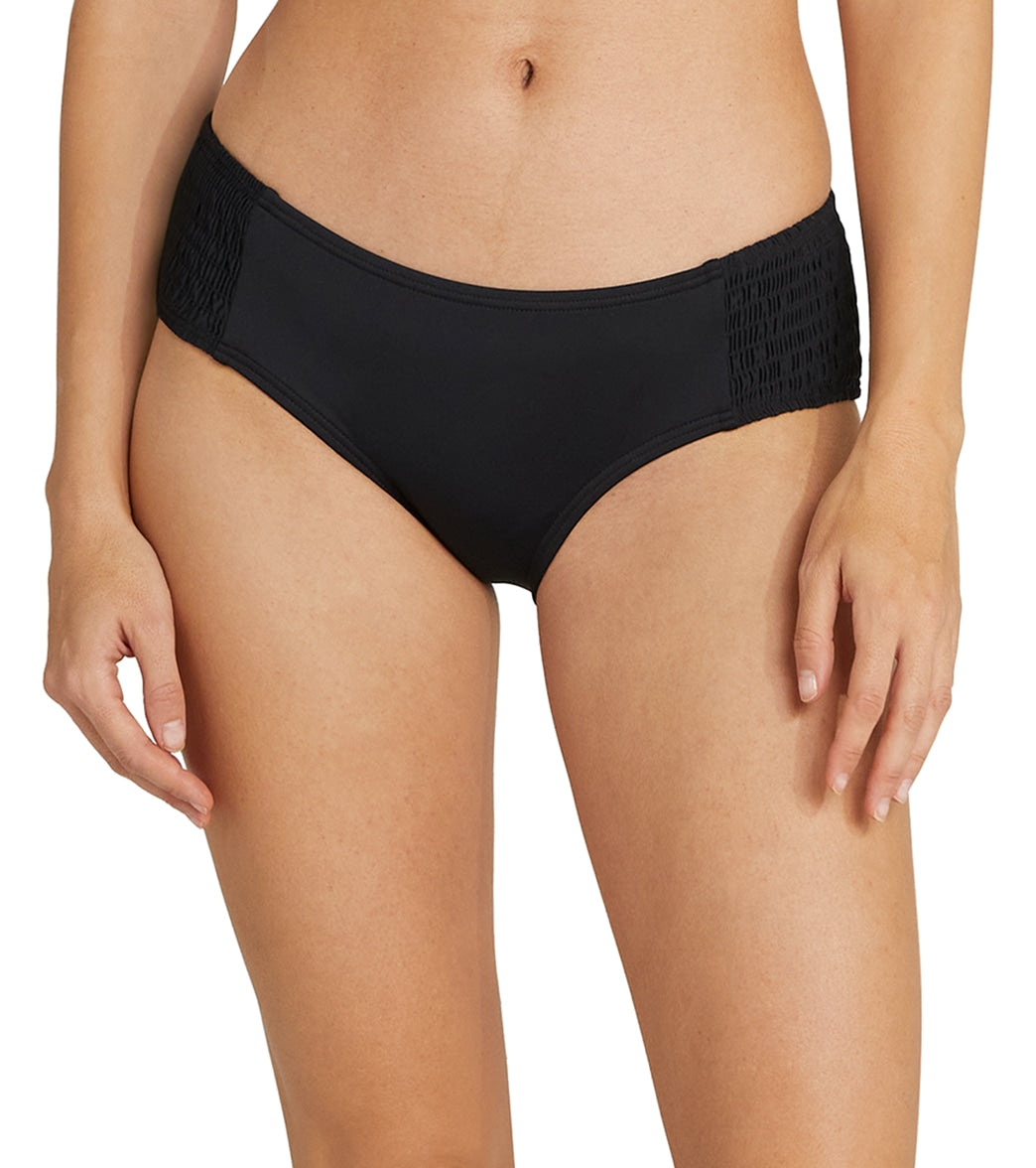 Kate Spade New York Women's Solids Smocked Bikini Bottom