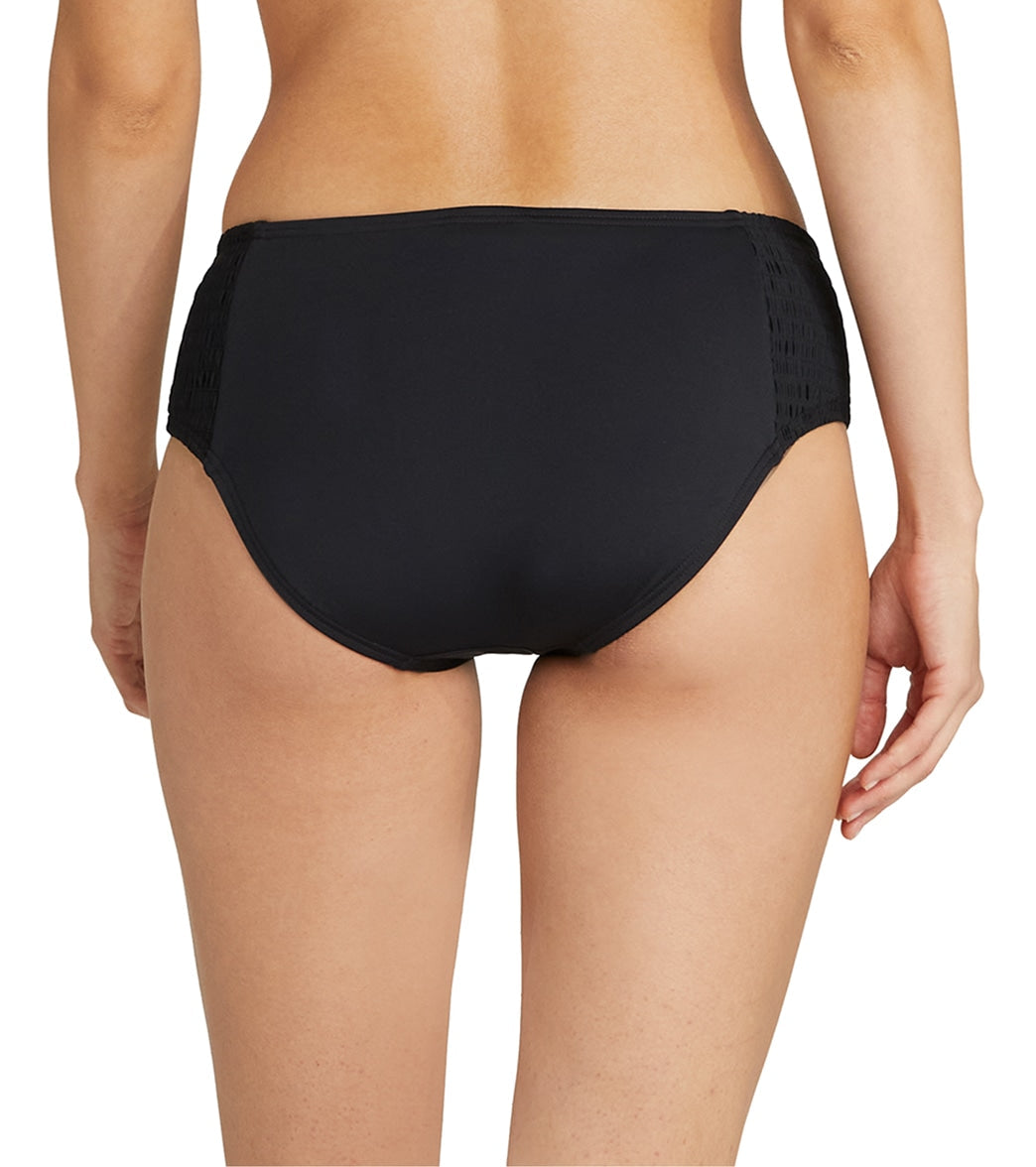 Kate Spade New York Women's Solids Smocked Bikini Bottom