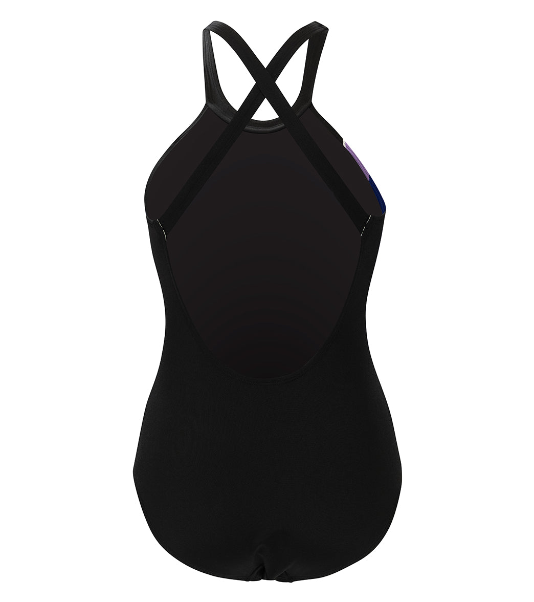 Dolfin Aquashape Women's Color Block High Neck One Piece Swimsuit
