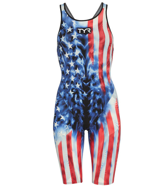 TYR Women's Venzo Genesis USA Closed Back Tech Suit Swimsuit