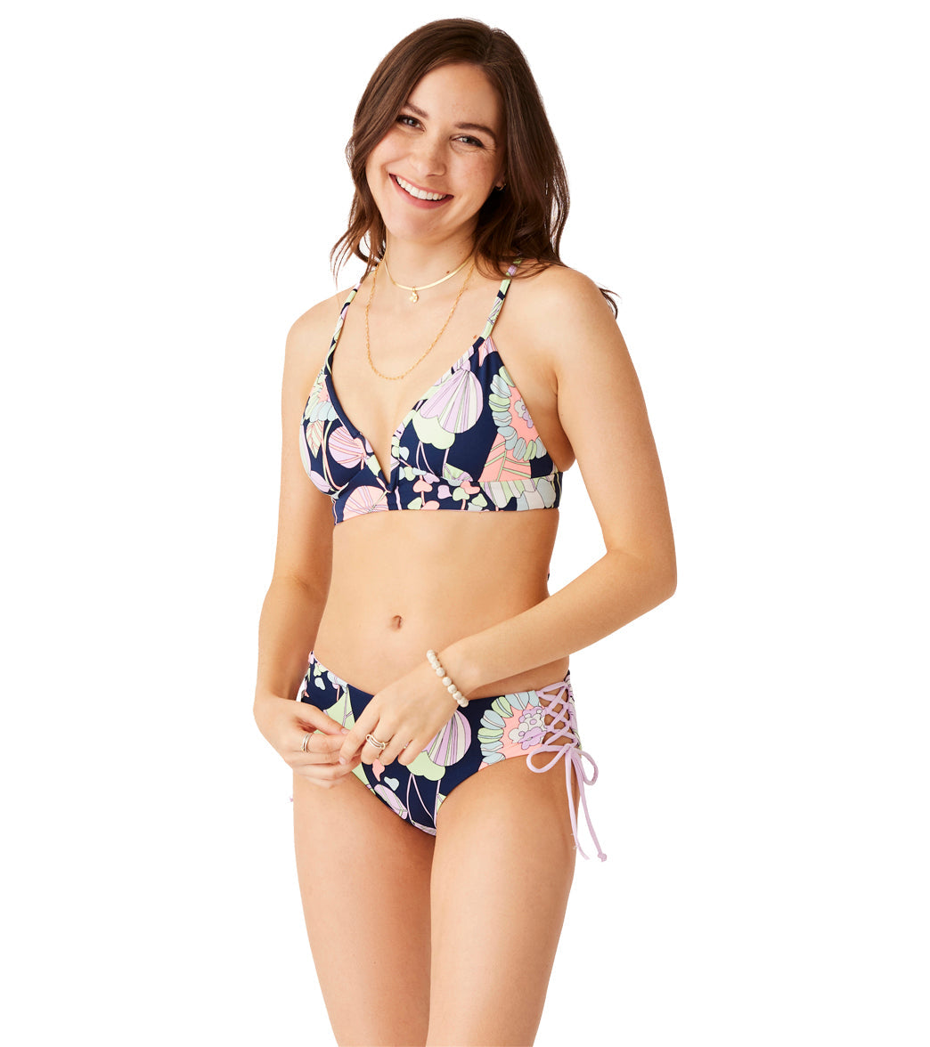 Carve Designs Women's Stevie V-Neck Reversible Bikini Top