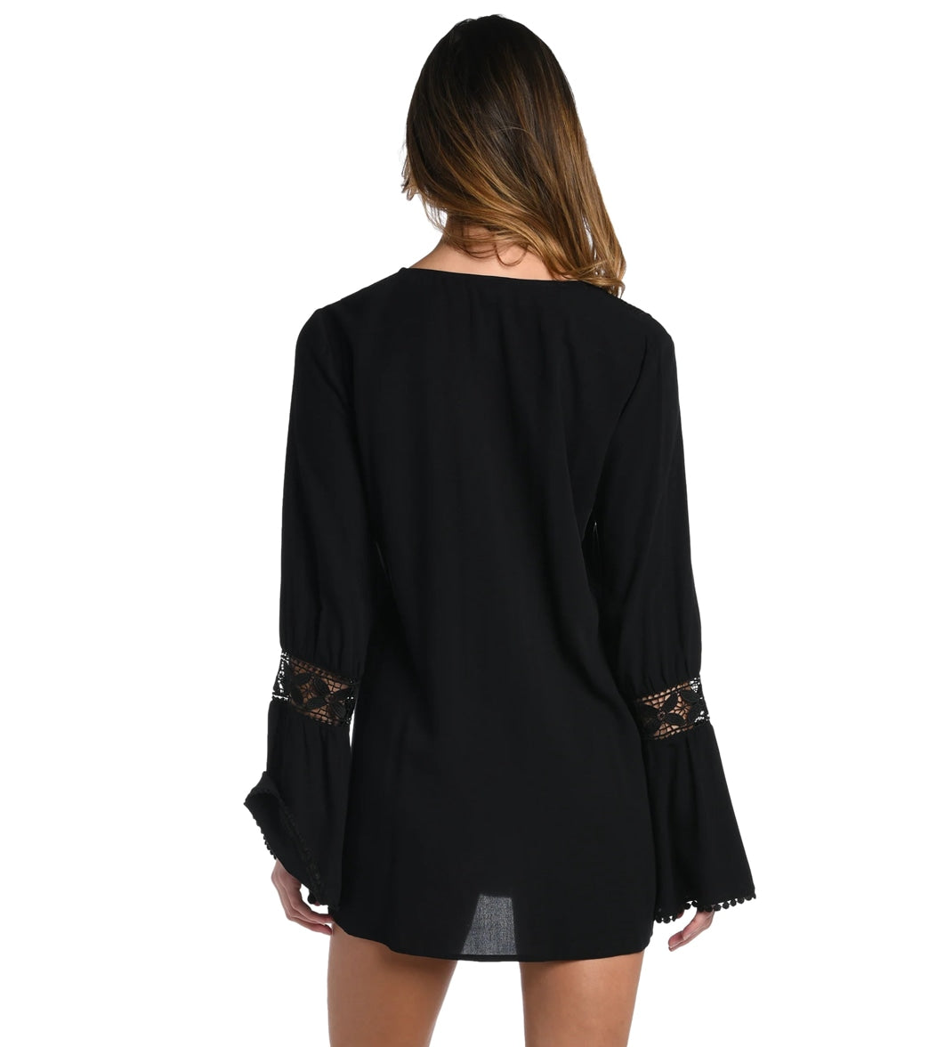 La Blanca Women's Coastal Covers Lace Up Cover Up Tunic