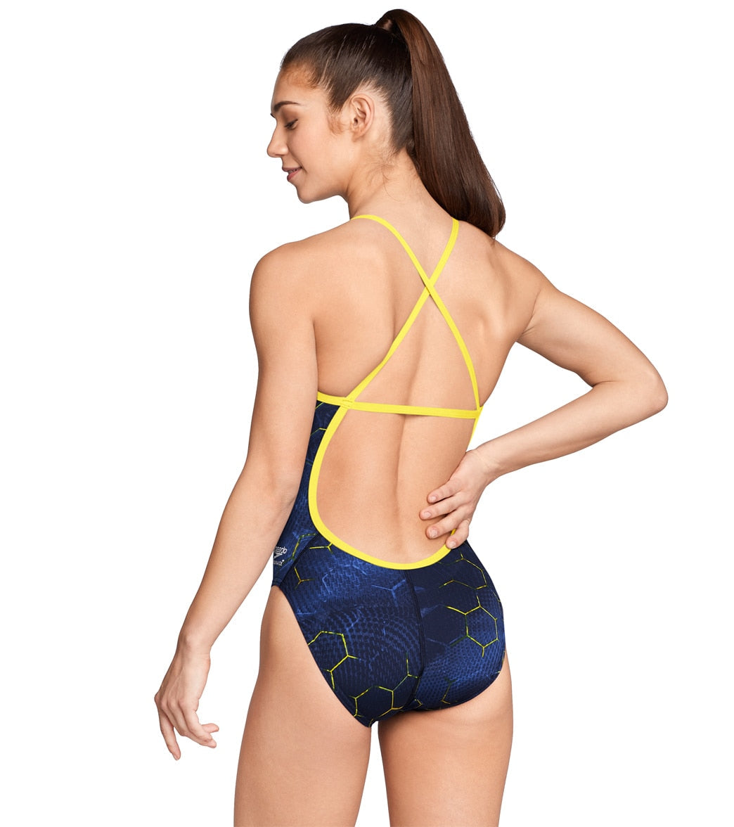 Speedo Women's Emerging Force Crossback One Piece Swimsuit