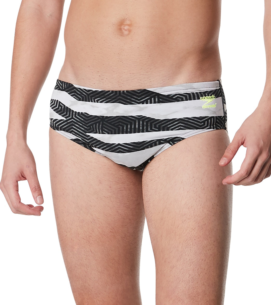 Speedo Men's Contort Stripes Brief Swimsuit