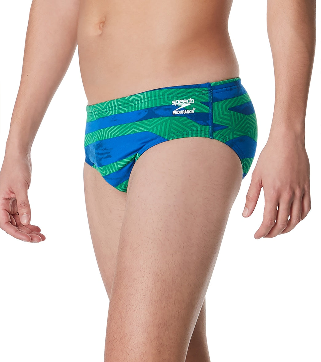 Speedo Men's Contort Stripes Brief Swimsuit