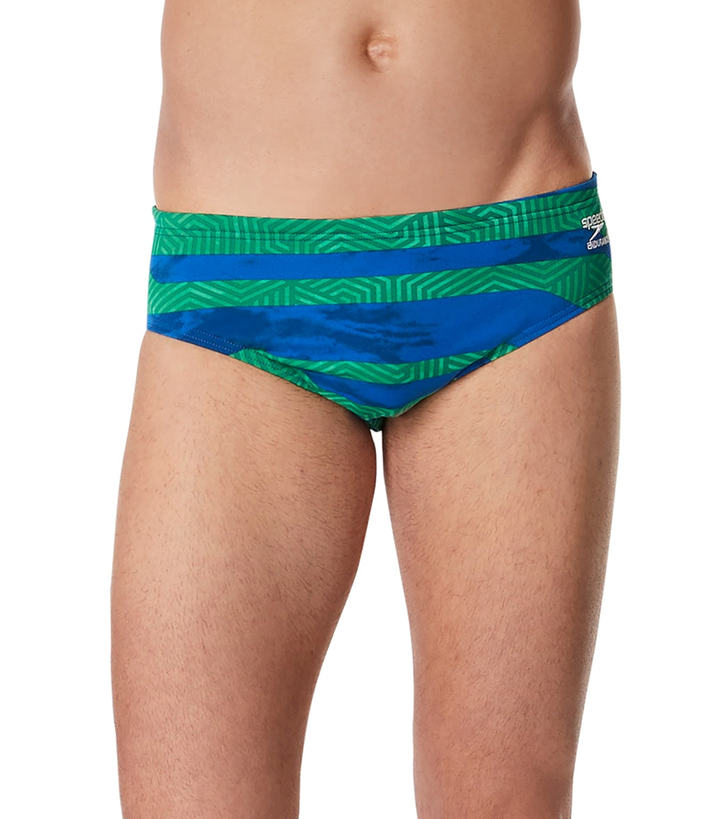 Speedo Men's Contort Stripes Brief Swimsuit