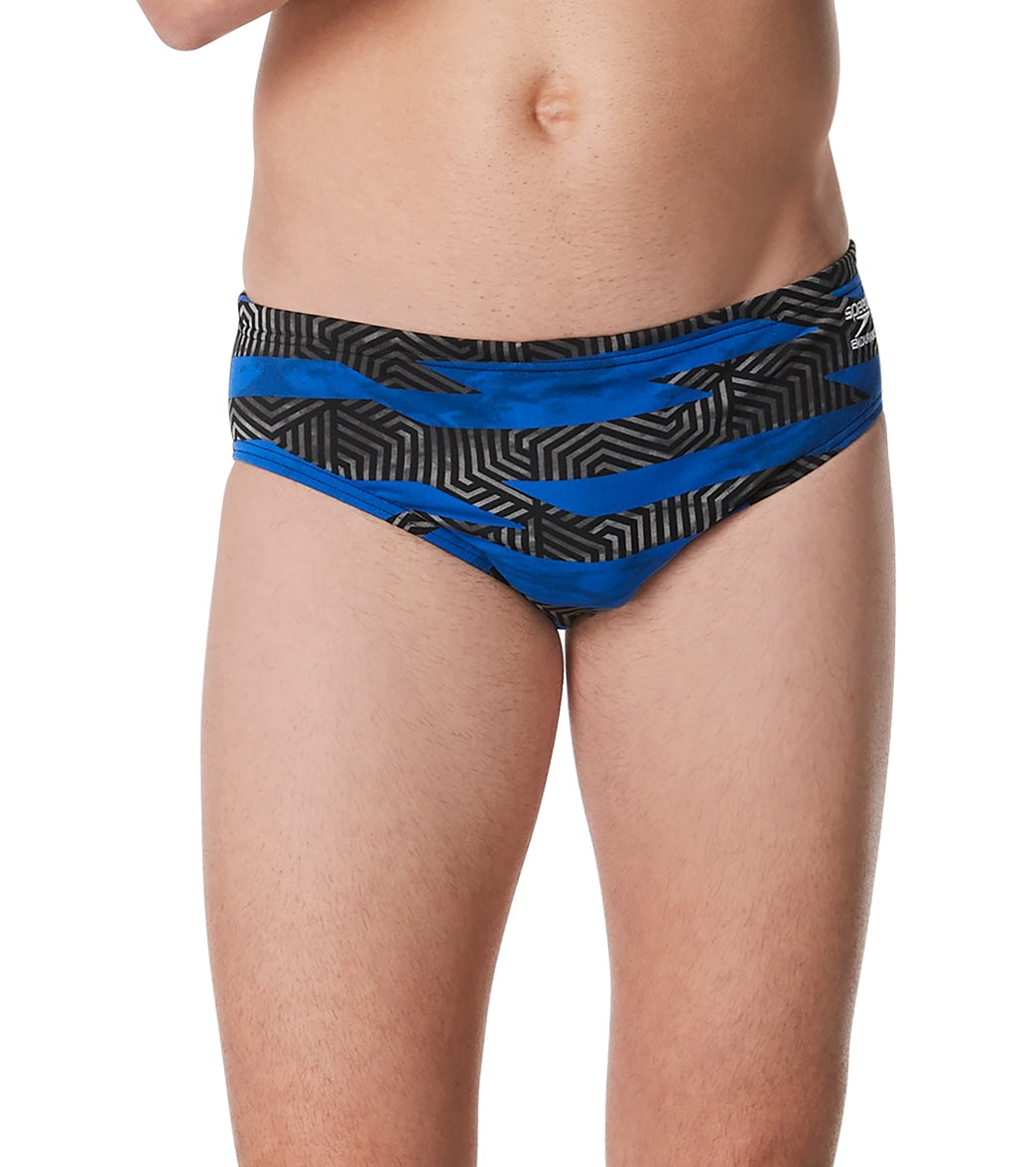 Speedo Men's Contort Stripes Brief Swimsuit