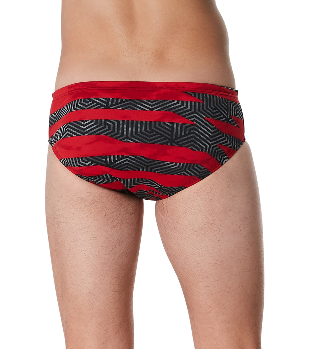 Speedo Men's Contort Stripes Brief Swimsuit
