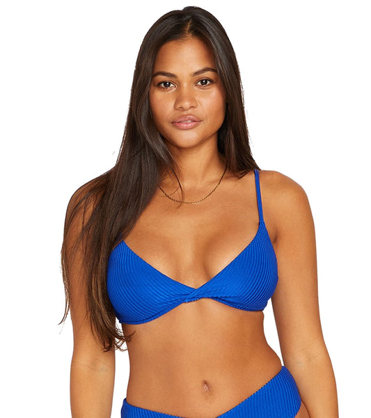 Volcom Women's Simply Rib Vneck Bikini Top