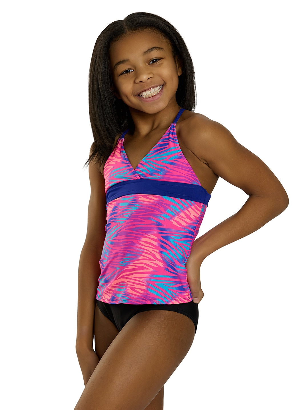 TYR Girls' Dreamland Claire Tankini Top (Little Kid, Big Kid)