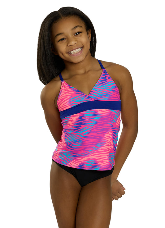 TYR Girls' Dreamland Claire Tankini Top (Little Kid, Big Kid)