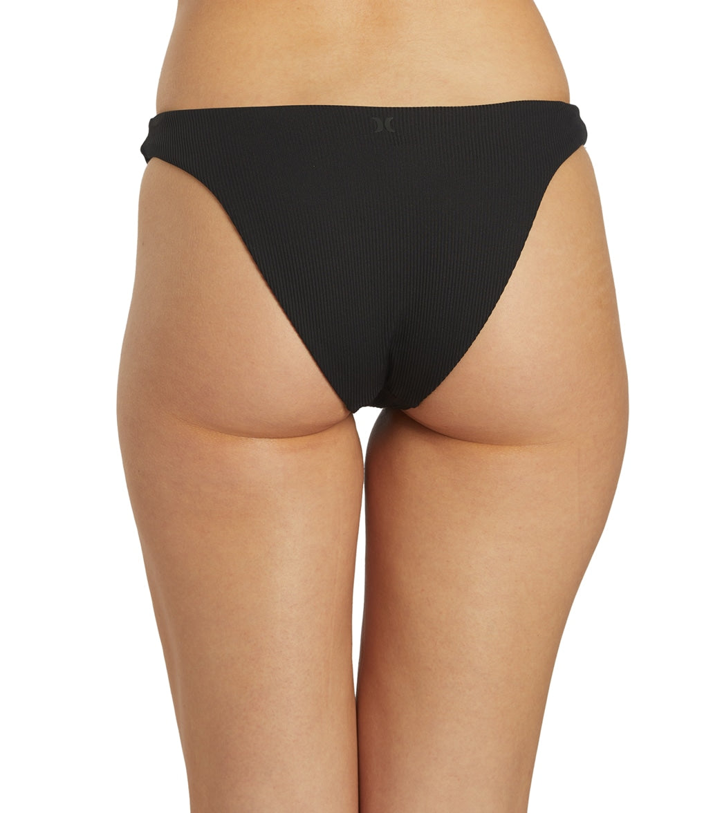 Hurley Women's Baby Rib Reversible Cheeky French Bikini Bottom