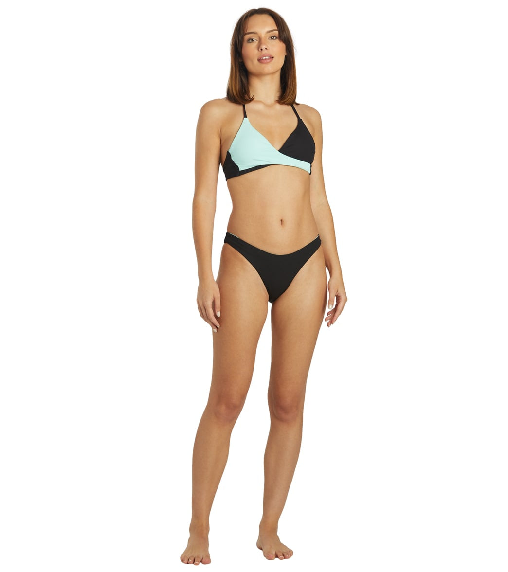 Hurley Women's Baby Rib Reversible Cheeky French Bikini Bottom