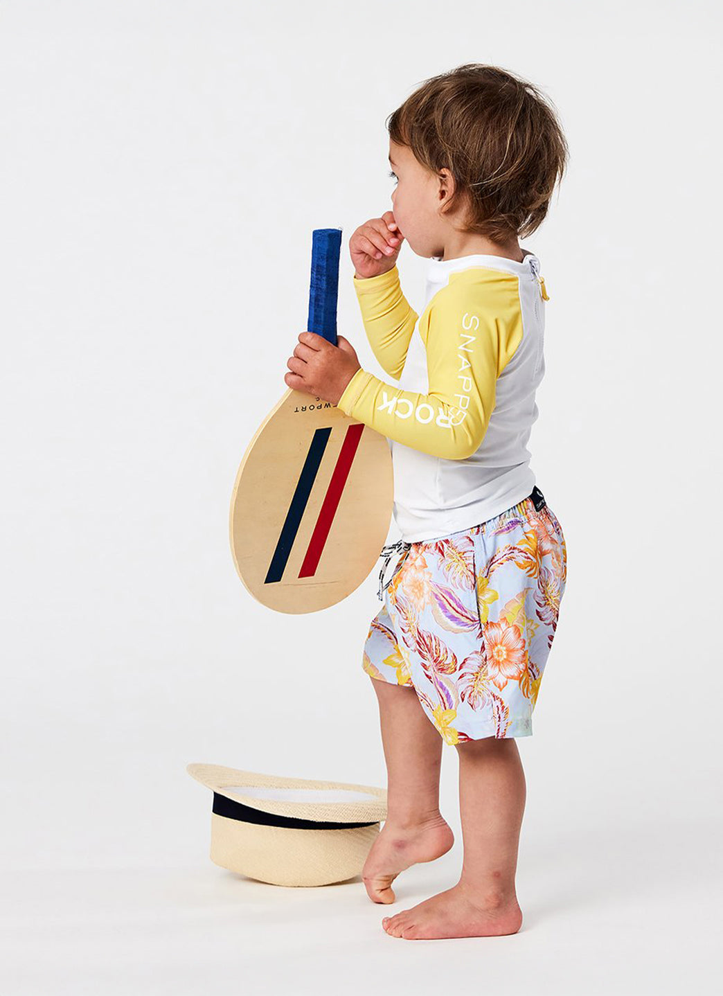 Snapper Rock Boys' Boho Tropical Sustainable Long Sleeve Rashguard Set (Baby)