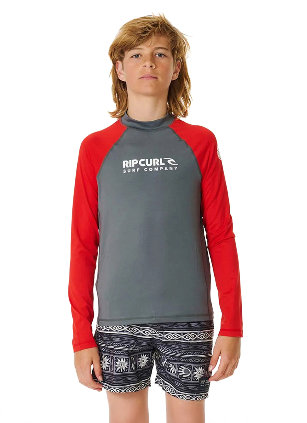 Rip Curl Boys' Shock UPF 50+ Long Sleeve Rashguard (Big Kid)