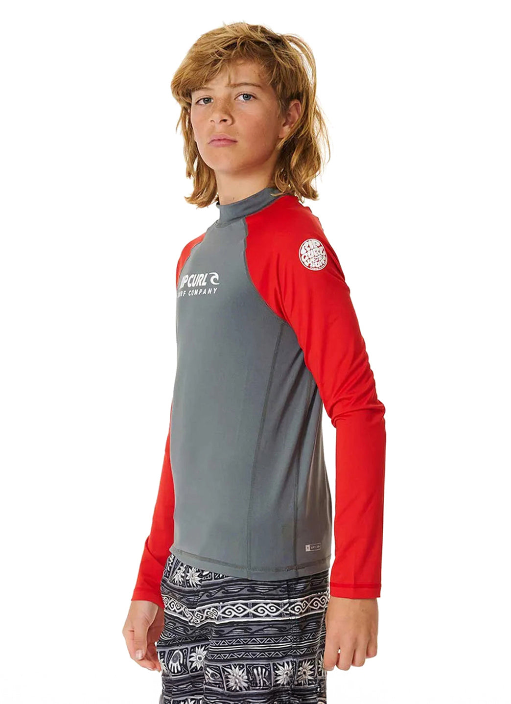 Rip Curl Boys' Shock UPF 50+ Long Sleeve Rashguard (Big Kid)