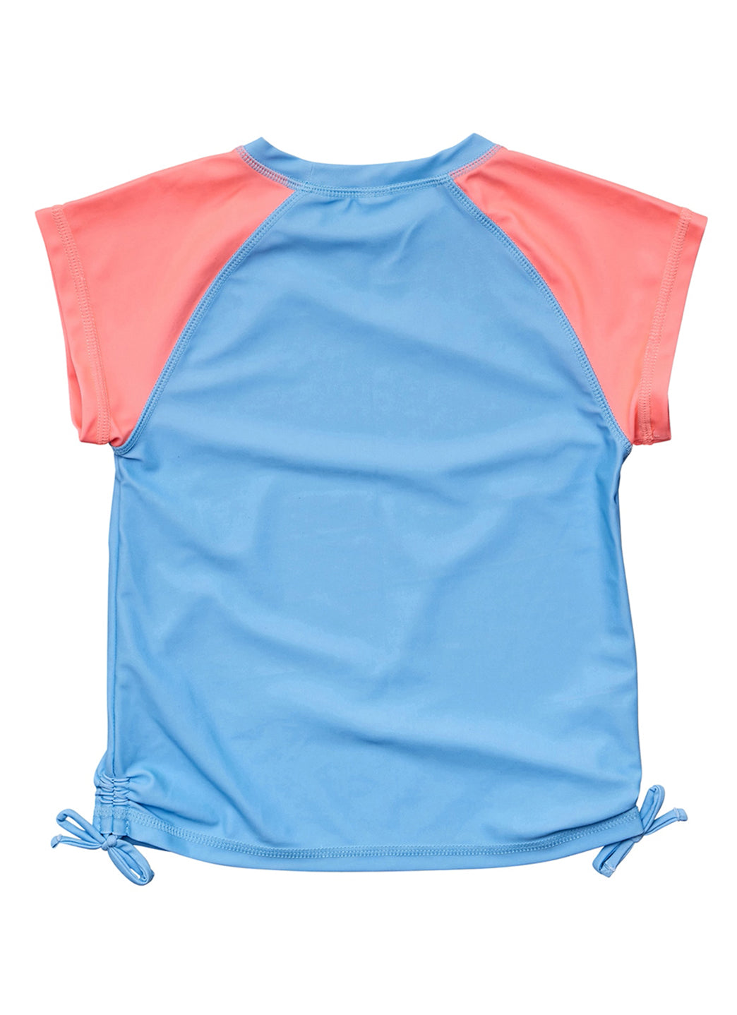 Snapper Rock Girls' Cornflower Peach Sleeve Short Sleeve Rash Guard (Toddler, Little Kid, Big Kid)