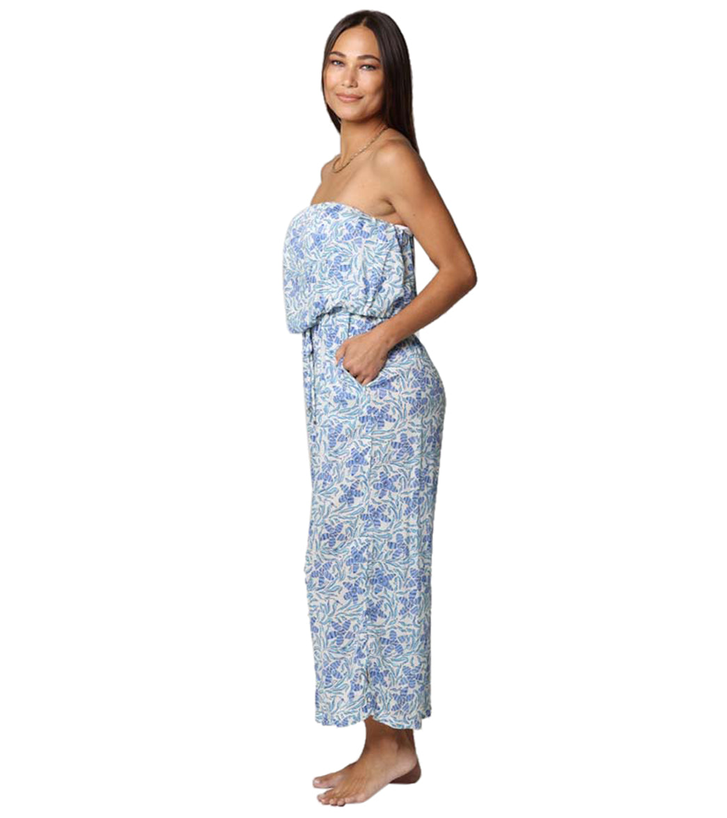 J.Valdi Women's Plumeria Bandeau Jumpsuit