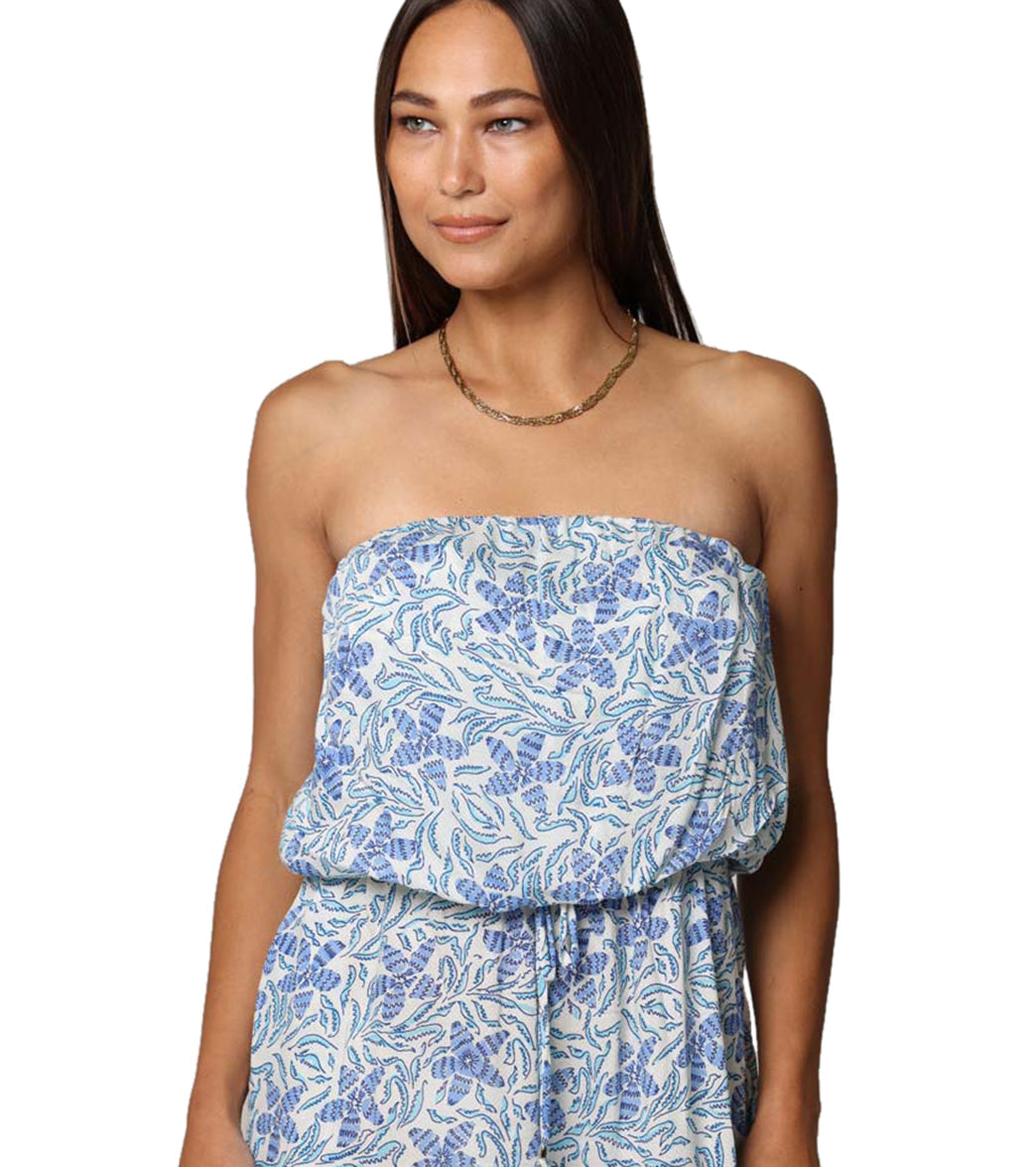 J.Valdi Women's Plumeria Bandeau Jumpsuit