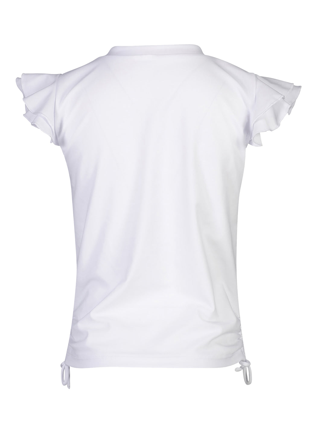 Snapper Rock Girls' White Flutter Short Sleeve Rash Guard (Baby, Toddler, Little Kid, Big Kid)