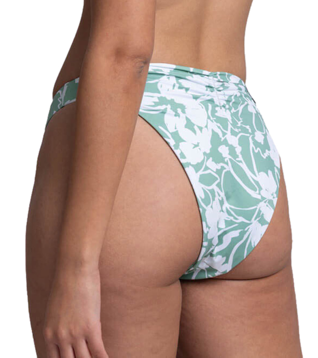 JOLYN Women's Mandy Floriana Cinch Detail French Cut Bikini Bottom