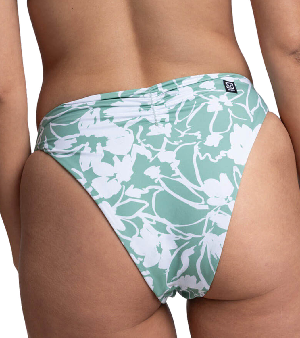 JOLYN Women's Mandy Floriana Cinch Detail French Cut Bikini Bottom