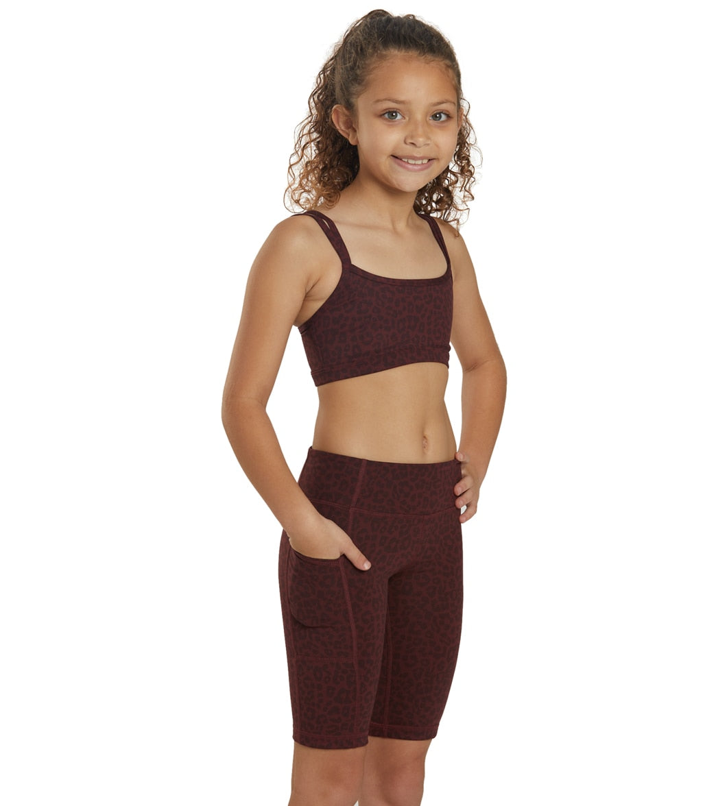 Everyday Yoga Girl Uphold Cheetah High Waisted Biker Shorts with Pocket