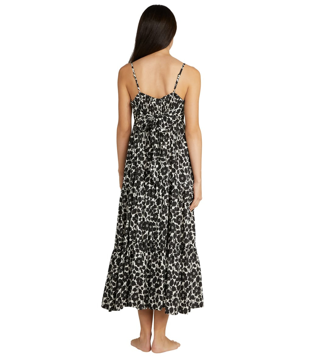 Kate Spade New York Women's Rosy Garden Tiered Midi Cover Up Dress