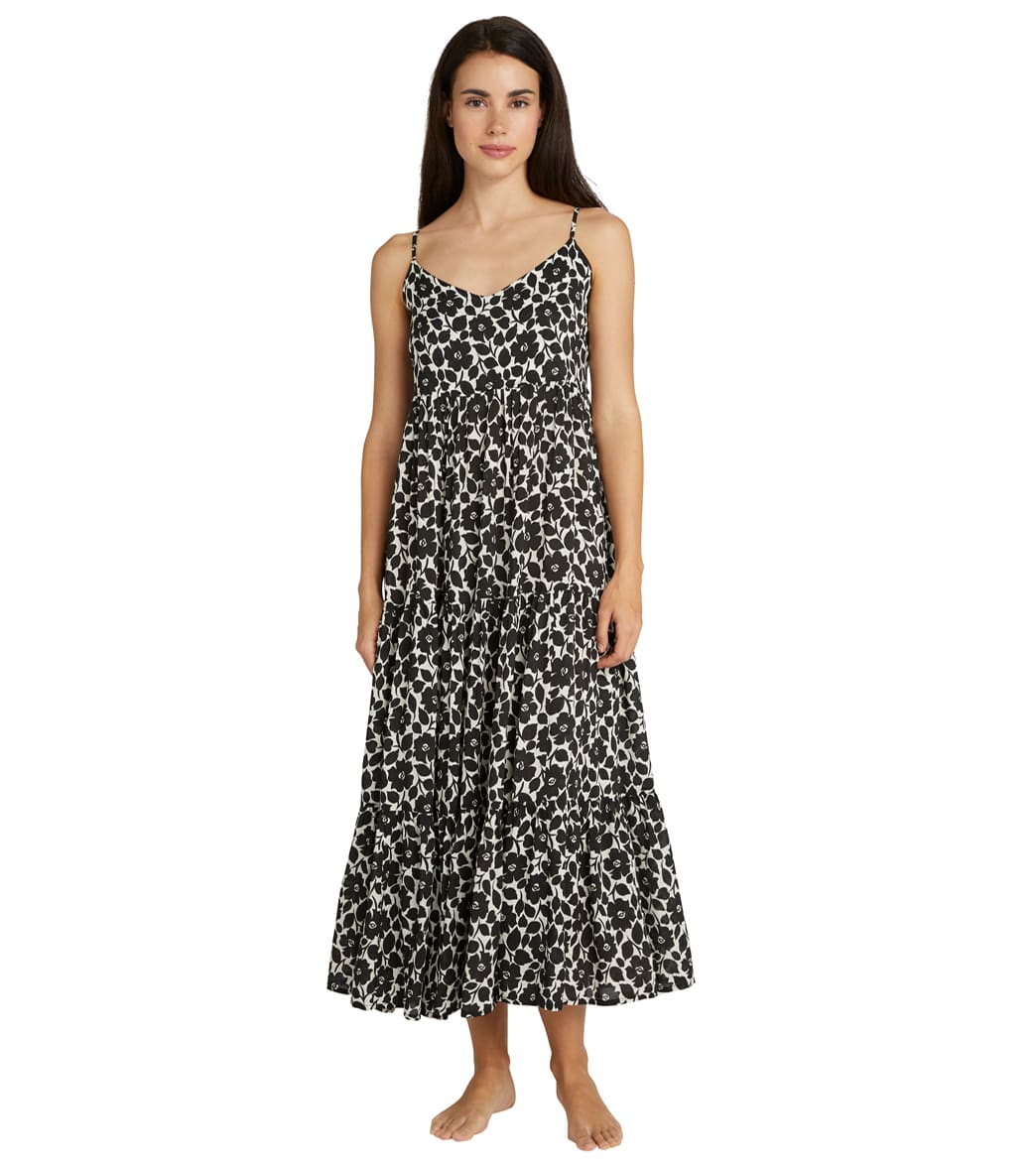 Kate Spade New York Women's Rosy Garden Tiered Midi Cover Up Dress