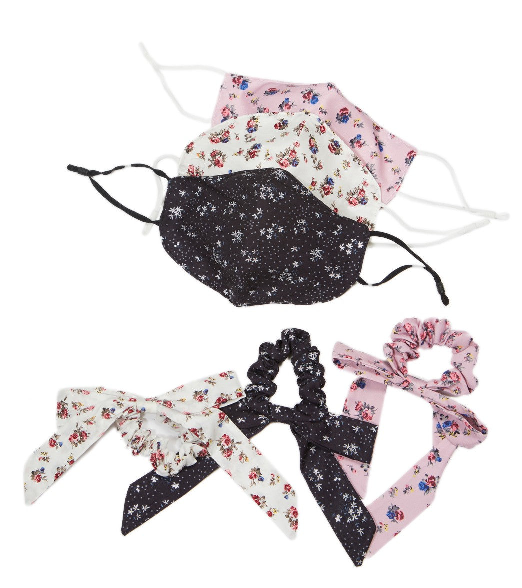 Free People Floral Mask and Scrunchie Set