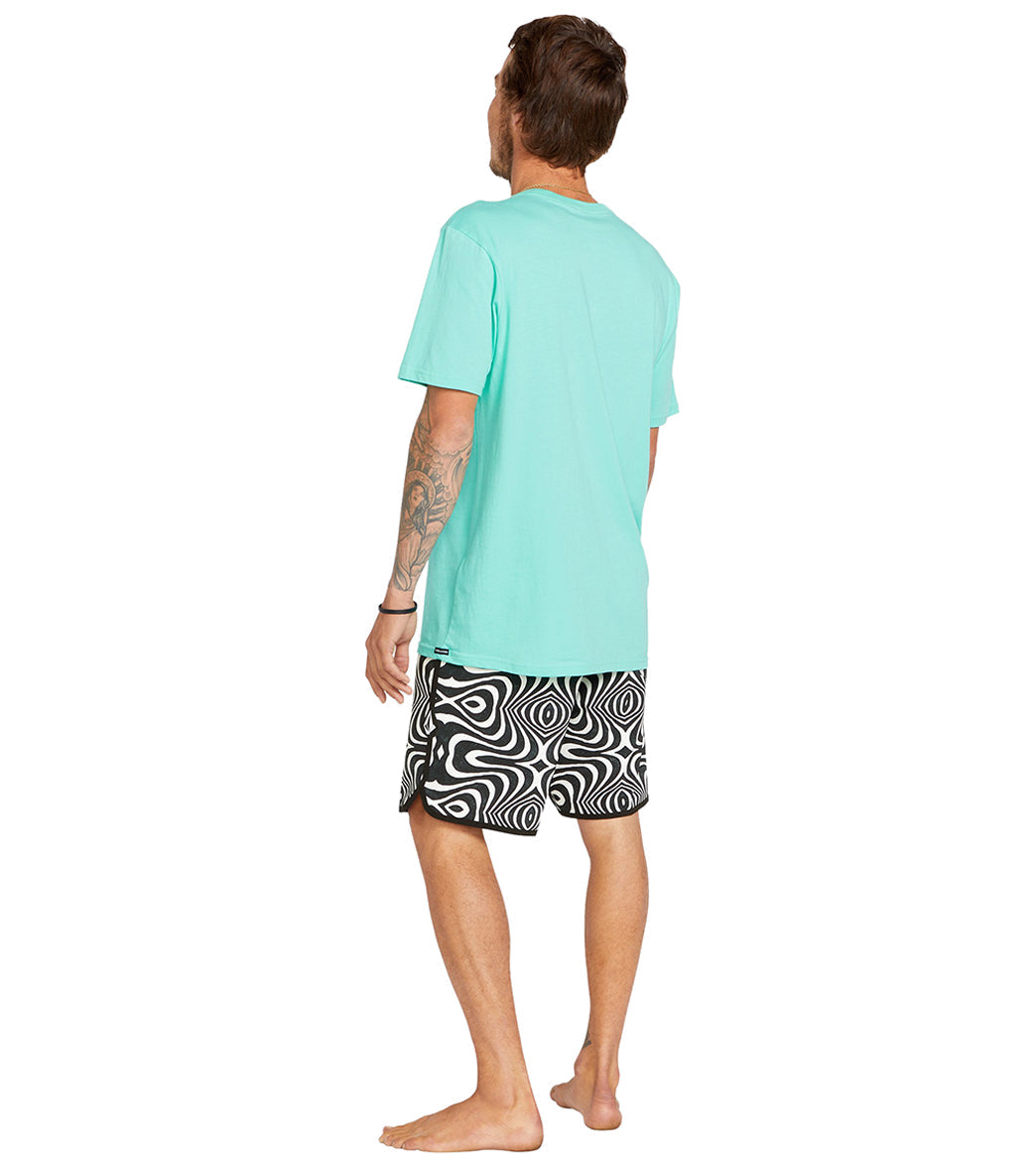 Volcom Men's 19" Lido Print Scallop Mod Board Shorts