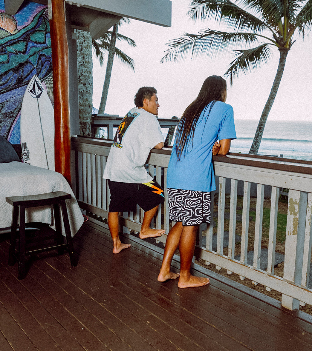 Volcom Men's 19" Lido Print Scallop Mod Board Shorts