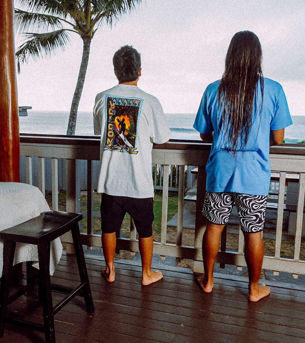 Volcom Men's 19" Lido Print Scallop Mod Board Shorts