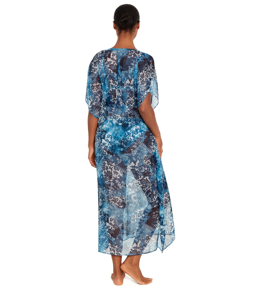Lauren Ralph Lauren Indigo Patchwork Midi Caftan