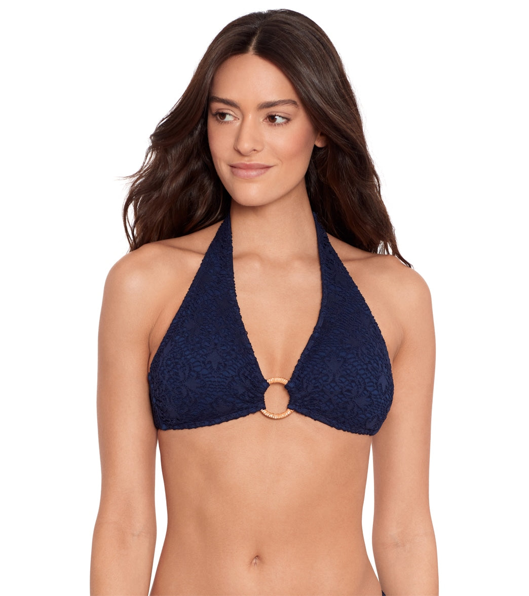 Lauren Ralph Lauren Crochet Rattan Ring Bikini Top