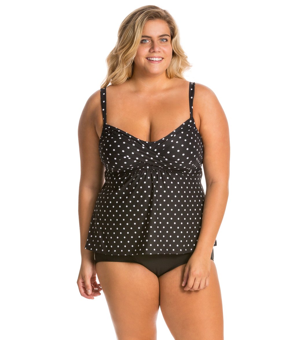Topanga Plus Size Solid Conservative Brief Bikini Bottom