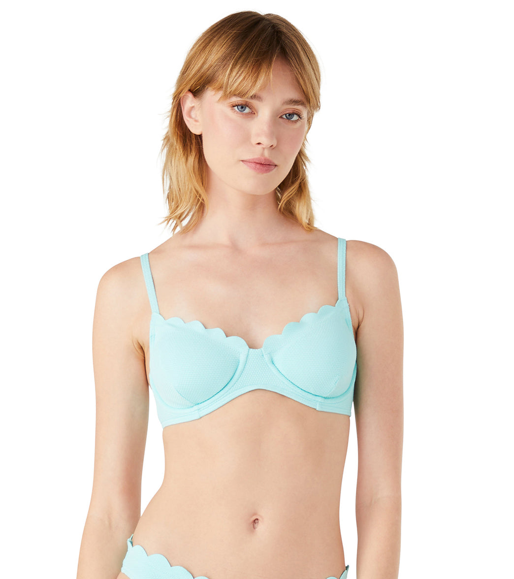 Kate Spade New York Women's Pique Solids Underwire Bikini Top