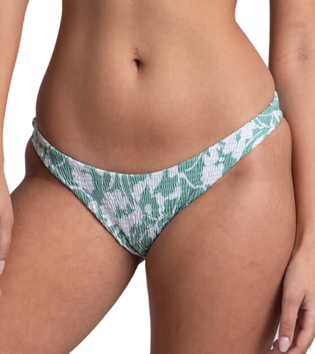 JOLYN Women's Kelia Floriana Smocked French Cut Bikini Bottom